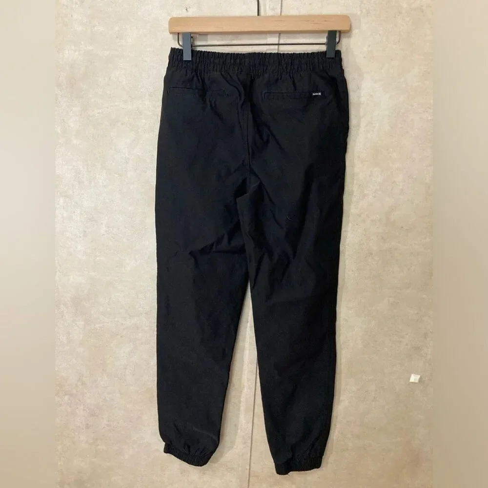 Hurley Boys 14/16 Black Nylon Jogger Pants Pull-On Pockets Outdoor Gorpcore